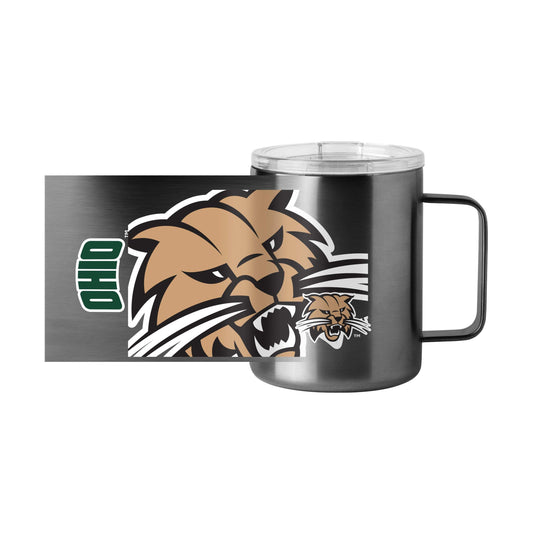 Ohio Bobcats 15oz Hype Stainless Steel Mug - Logo Brands - Flyclothing LLC