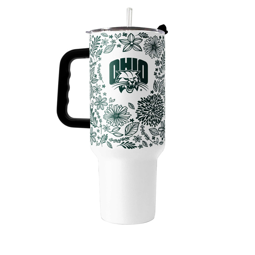 Ohio Bobcats 40oz Botanical Powder Coat Tumbler - Logo Brands - Flyclothing LLC