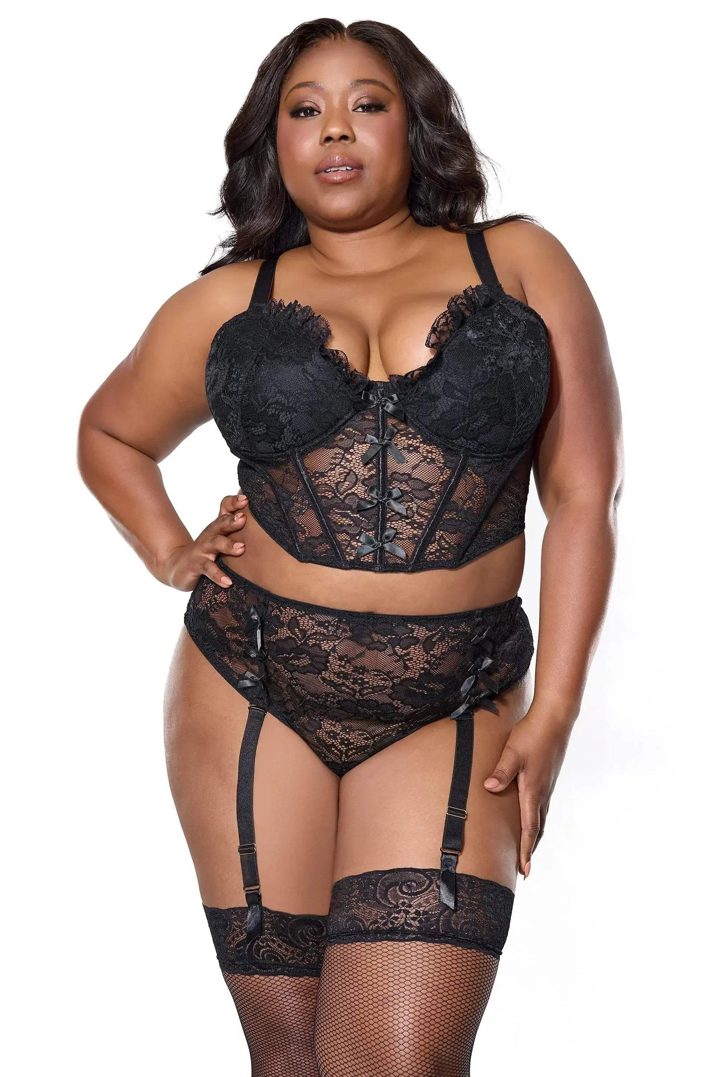 At Last Cropped Bustier & Panty Set - COQUETTE - Flyclothing LLC