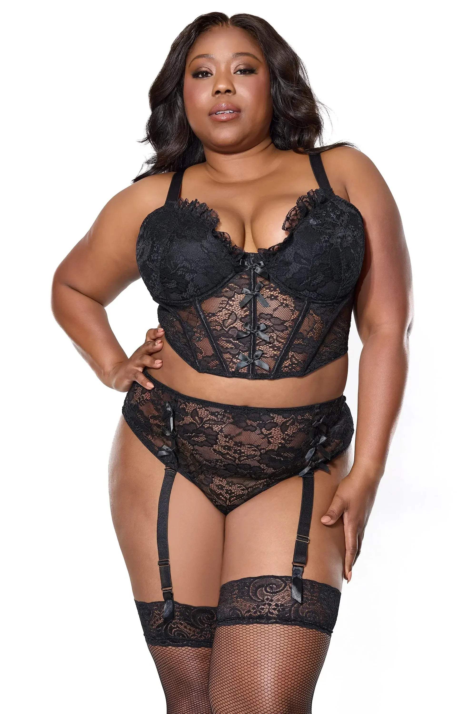 At Last Cropped Bustier & Panty Set - COQUETTE - Flyclothing LLC