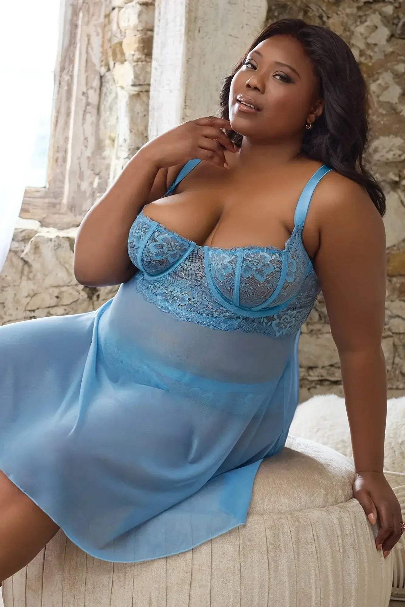 Between Dreams Babydoll & Thong - COQUETTE - Flyclothing LLC