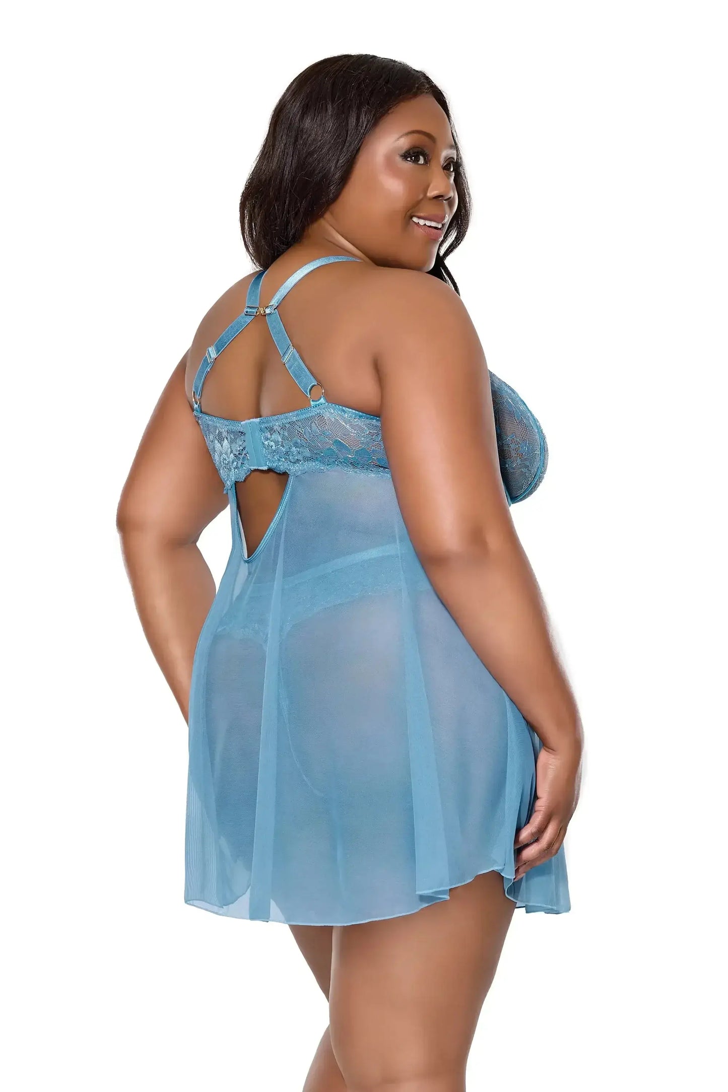 Between Dreams Babydoll & Thong - COQUETTE - Flyclothing LLC