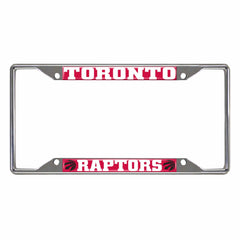 Toronto Raptors Chrome Metal License Plate Frame, 6.25in x 12.25in