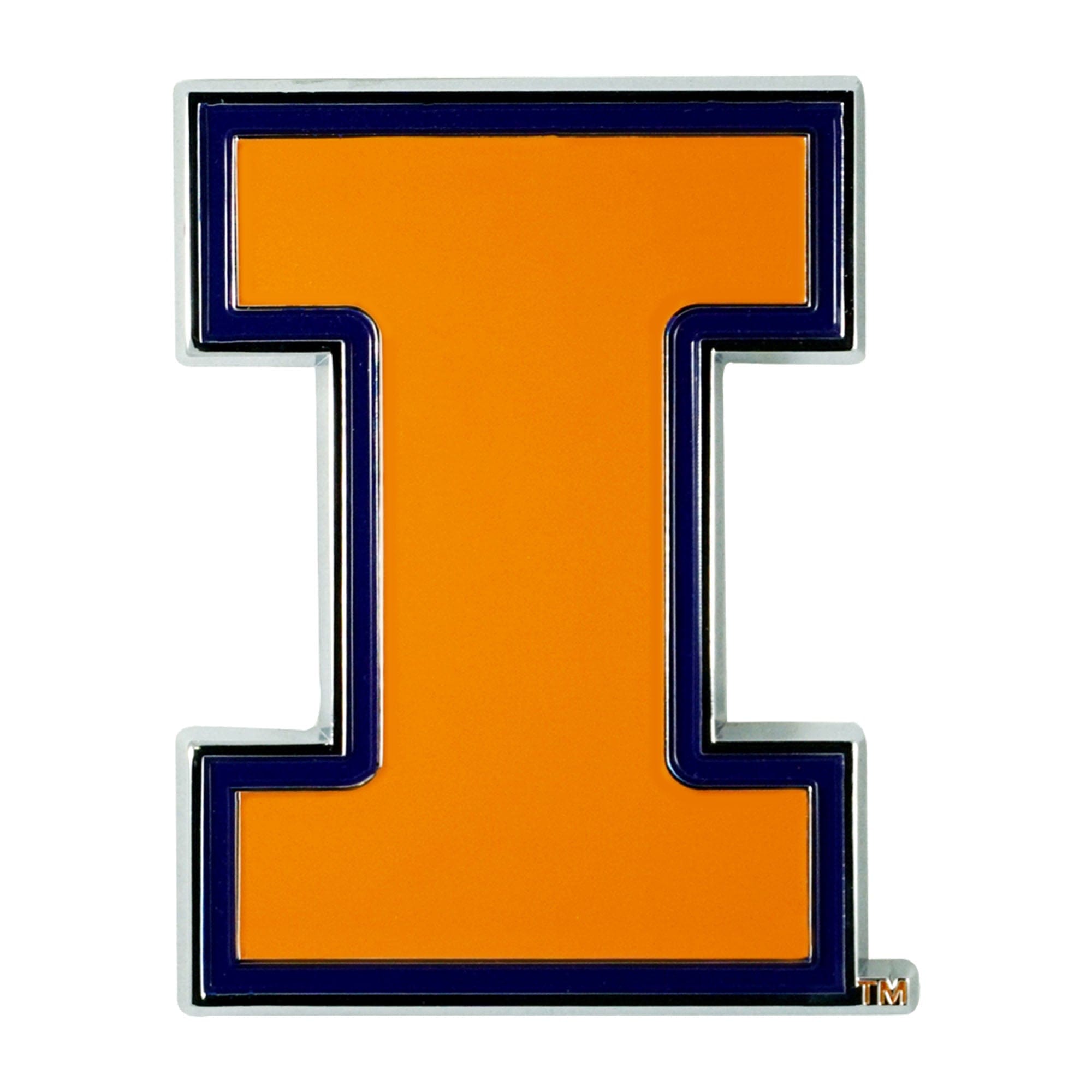 Illinois Illini 3D Color Metal Emblem - Illinois