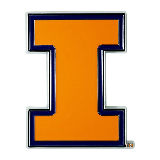 Illinois Illini 3D Color Metal Emblem - Illinois