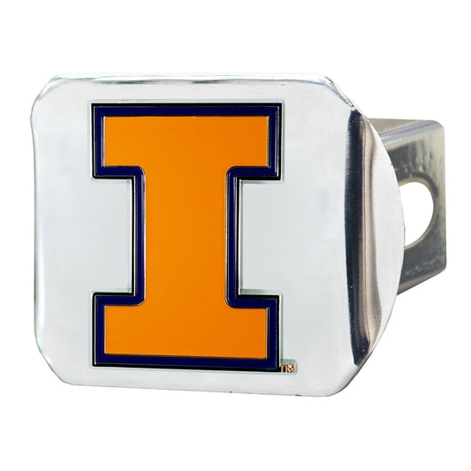 Illinois Illini Hitch Cover - 3D Color Emblem - Illinois