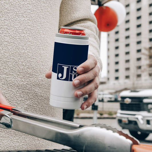 Jackson State Colorblock 12oz Slim Can Coolie - Logo Brands - Flyclothing LLC