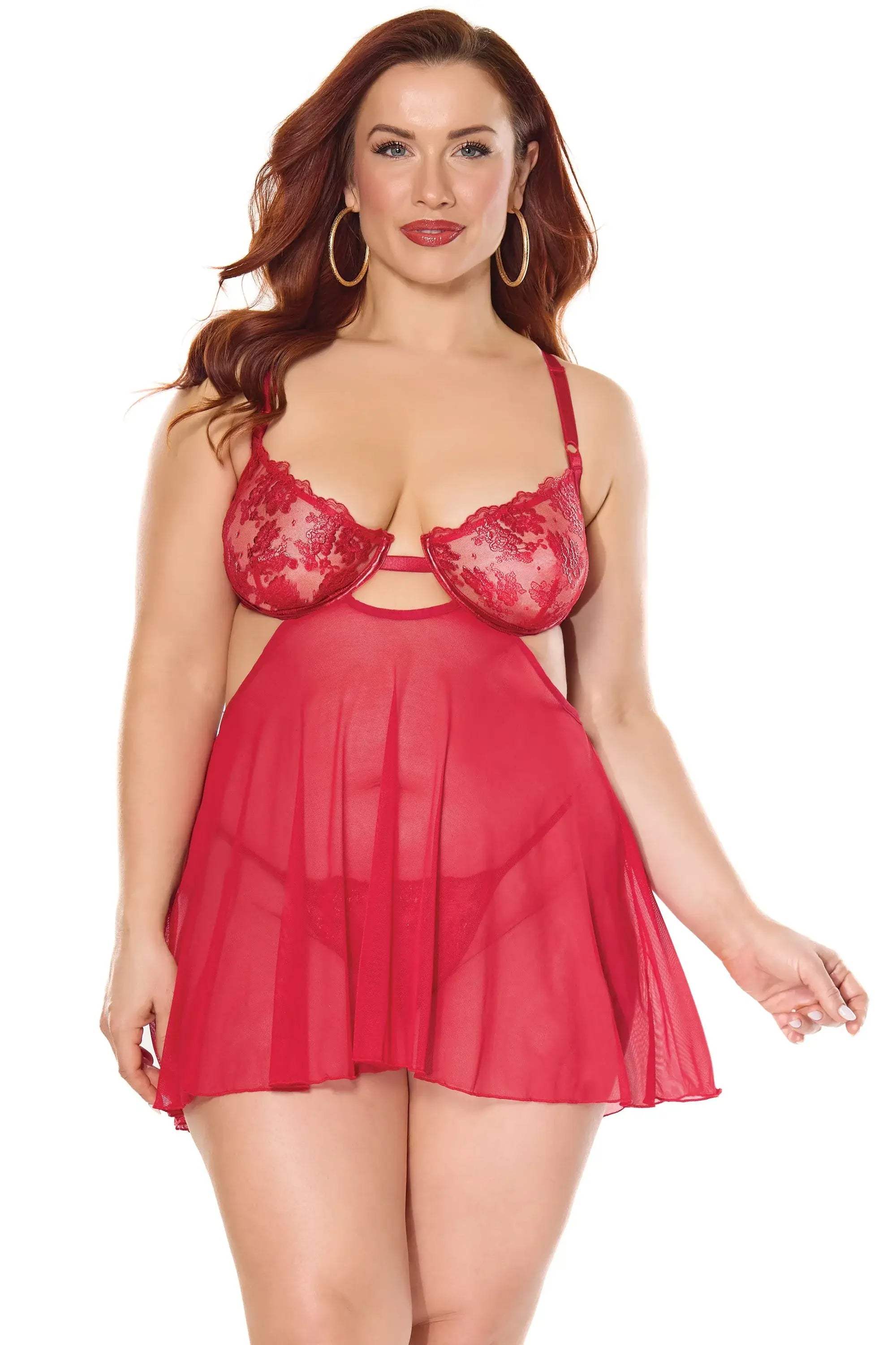 Scarlette Babydoll & G-String - COQUETTE - Flyclothing LLC