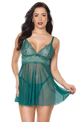 Jade Babydoll & G-String - COQUETTE - Flyclothing LLC