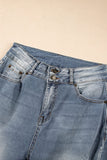 Distressed Raw Hem Bootcut Jeans - Trendsi