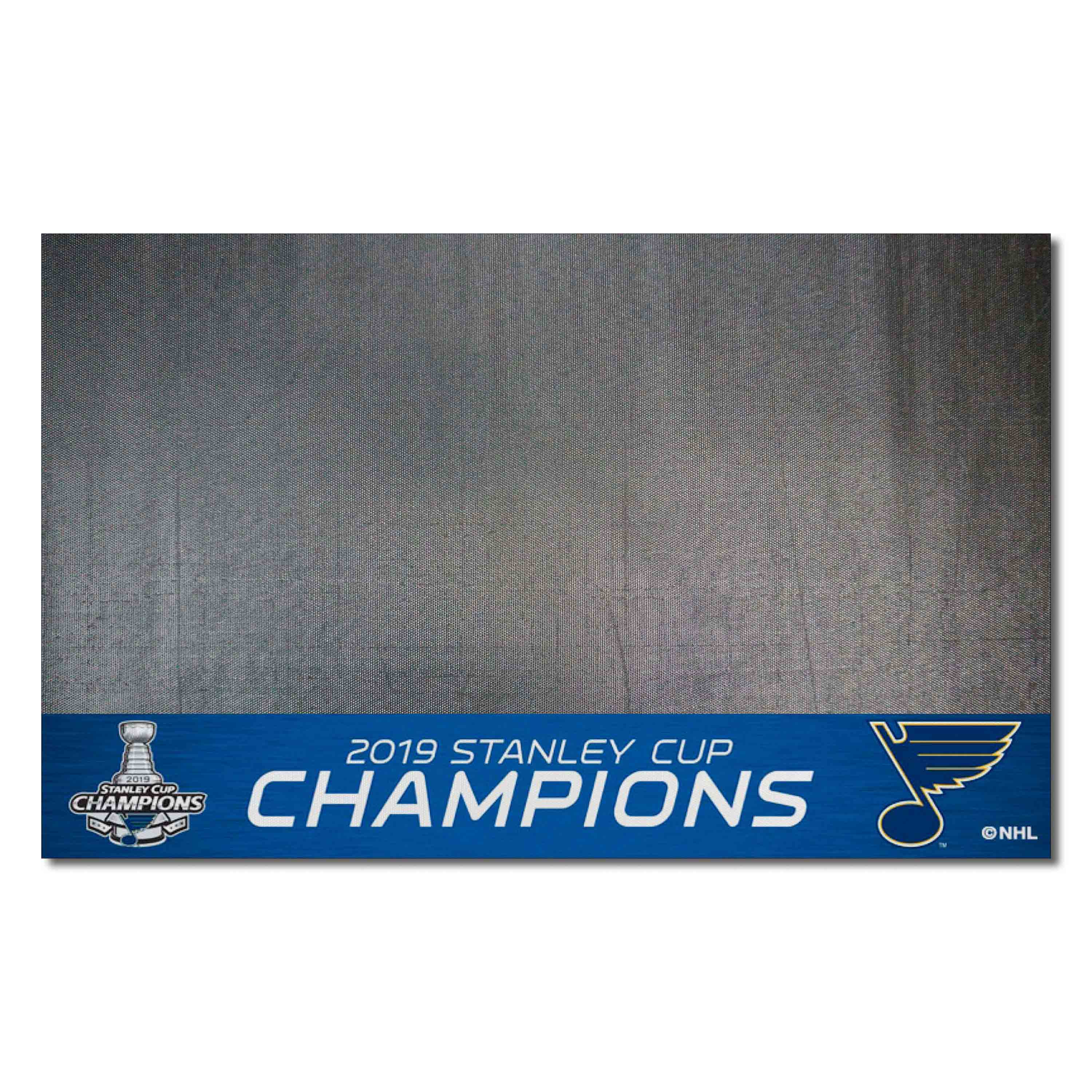 St. Louis Blues Vinyl Grill Mat - 26in. x 42in., 2019 Stanley Cup Champions