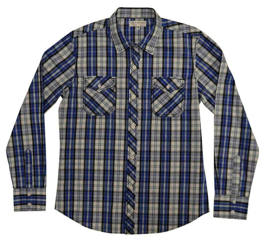 Pila Design Blue Plaid Shirt - Pila Design - Flyclothing LLC