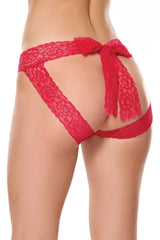 Untie Me Open Back Crotchless Panty - COQUETTE - Flyclothing LLC