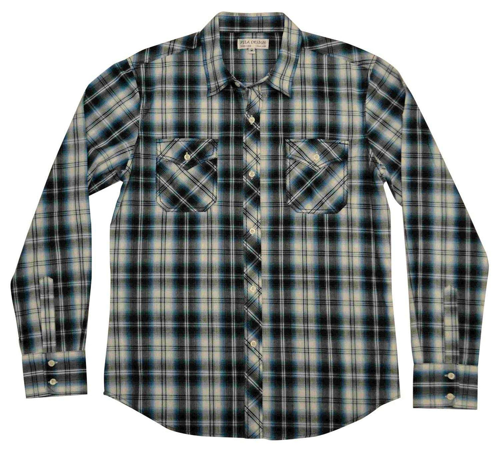 Pila Design Teal Plaid Shirt - Pila Design - Flyclothing LLC
