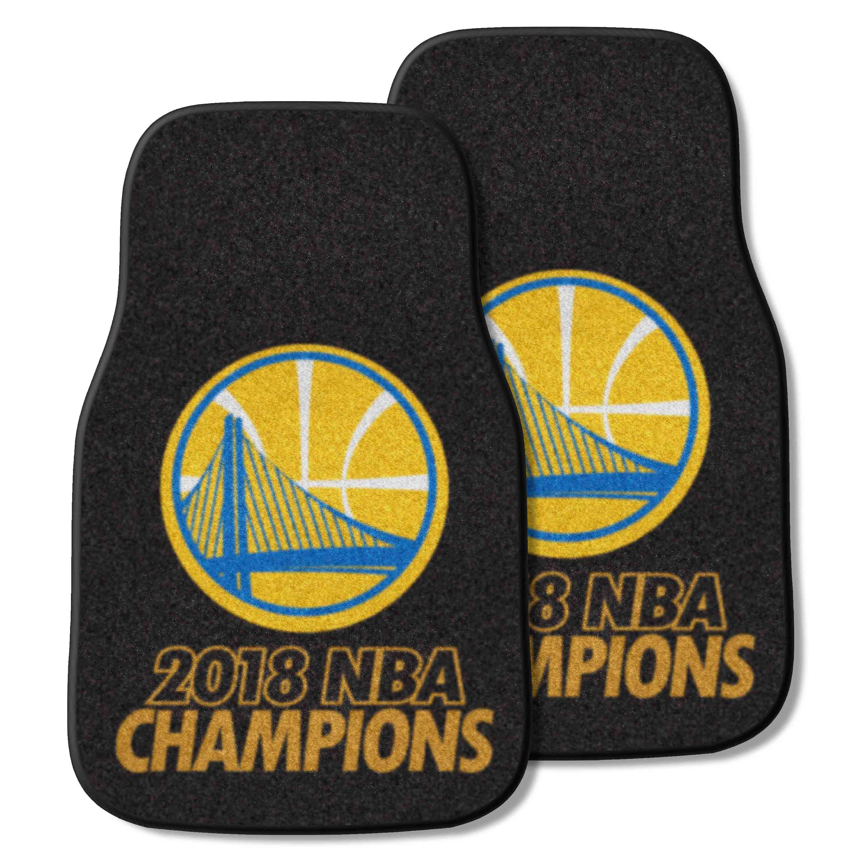 Golden State Warriors 2018 NBA Champions Front Carpet Car Mat Set - 2 Pieces - Golden State Warriors