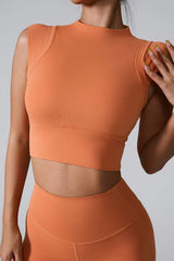 Mock Neck Active Tank - Trendsi - Flyclothing LLC