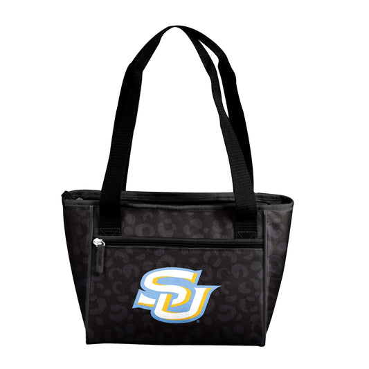 Southern University Leopard Print 16 Can Cooler Tote - Logo Brands - Flyclothing LLC