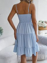 Smocked Back Tiered Cami Dress - Trendsi - Flyclothing LLC