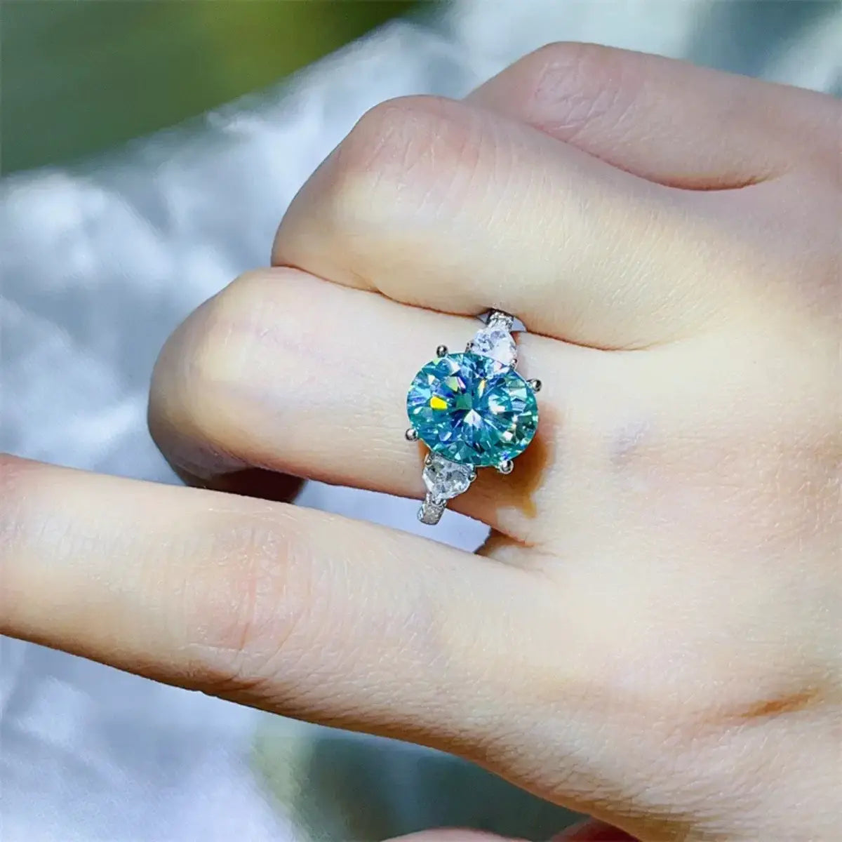 5 Carat Moissanite 925 Sterling Silver Ring - Trendsi - Flyclothing LLC