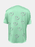 Full Size Lace Detail Heart Round Neck Short Sleeve Top - Trendsi - Flyclothing LLC
