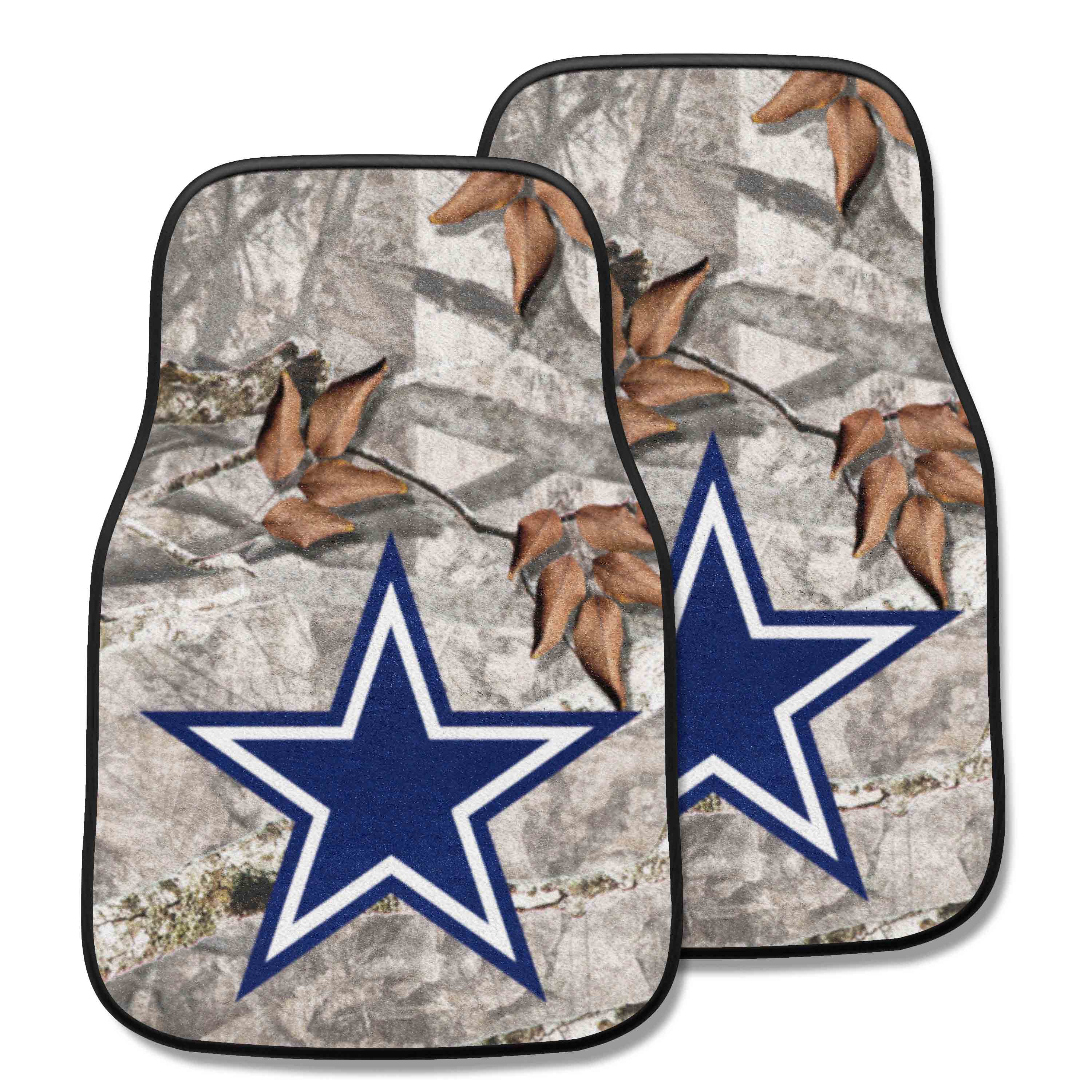 Dallas Cowboys Camo Front Carpet Car Mat Set - 2 Pieces - Dallas Cowboys