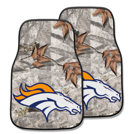 Denver Broncos Camo Front Carpet Car Mat Set - 2 Pieces - Denver Broncos