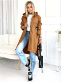 Full Size Zip Up Longline Hooded Outerwear Plus Size - Trendsi - Flyclothing LLC