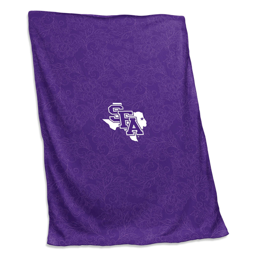 Stephen F Austin Purple Paisley Sweatshirt Blanket (Screened) - Logo Brands - Flyclothing LLC