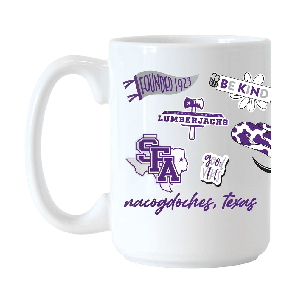 Stephen F Austin 15oz Native Sublimated Mug - Logo Brands - Flyclothing LLC