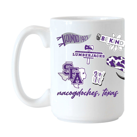 Stephen F Austin 15oz Native Sublimated Mug - Logo Brands - Flyclothing LLC