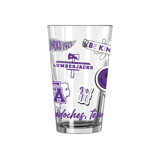 Stephen F Austin 16oz Native Pint Glass - Logo Brands - Flyclothing LLC