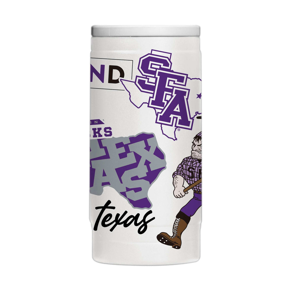 Stephen F Austin 12oz Native Powdercoat SlimCan Coolie - Logo Brands - Flyclothing LLC