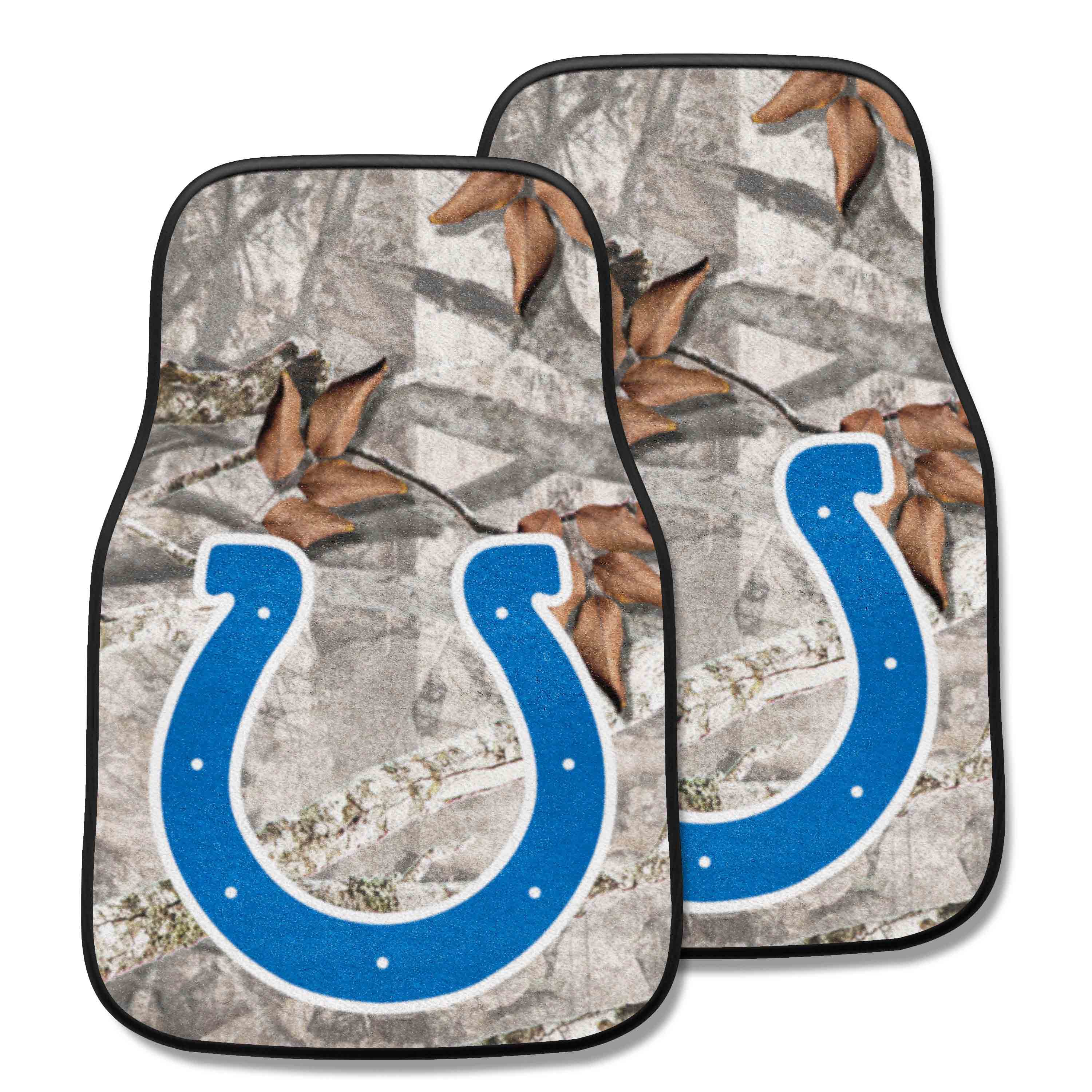 Indianapolis Colts Camo Front Carpet Car Mat Set - 2 Pieces - Indianapolis Colts