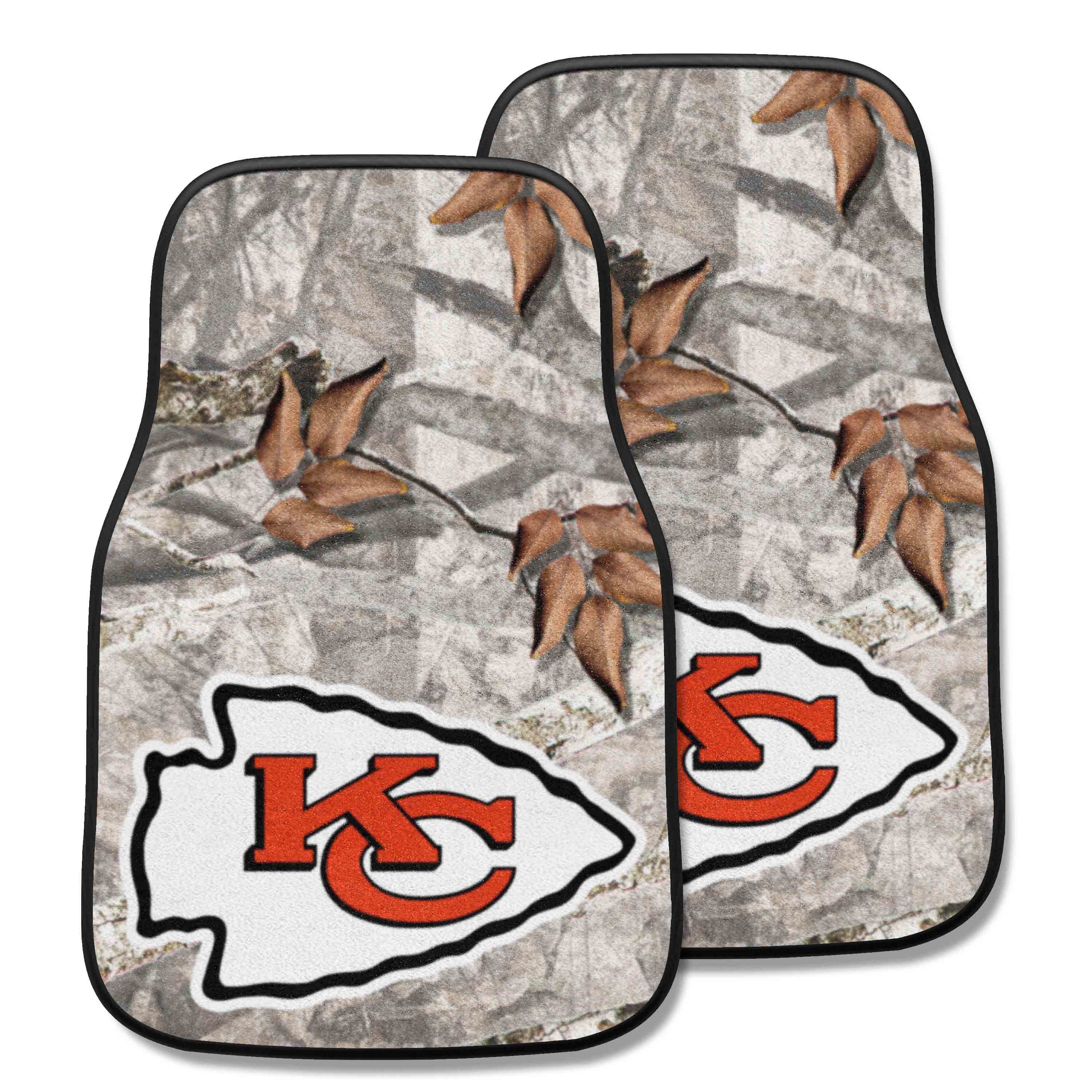 Kansas City Chiefs Camo Front Carpet Car Mat Set - 2 Pieces - Kansas City Chiefs