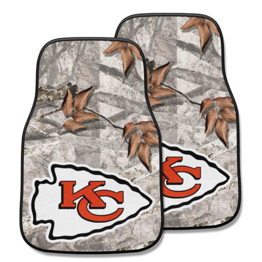 Kansas City Chiefs Camo Front Carpet Car Mat Set - 2 Pieces - Kansas City Chiefs