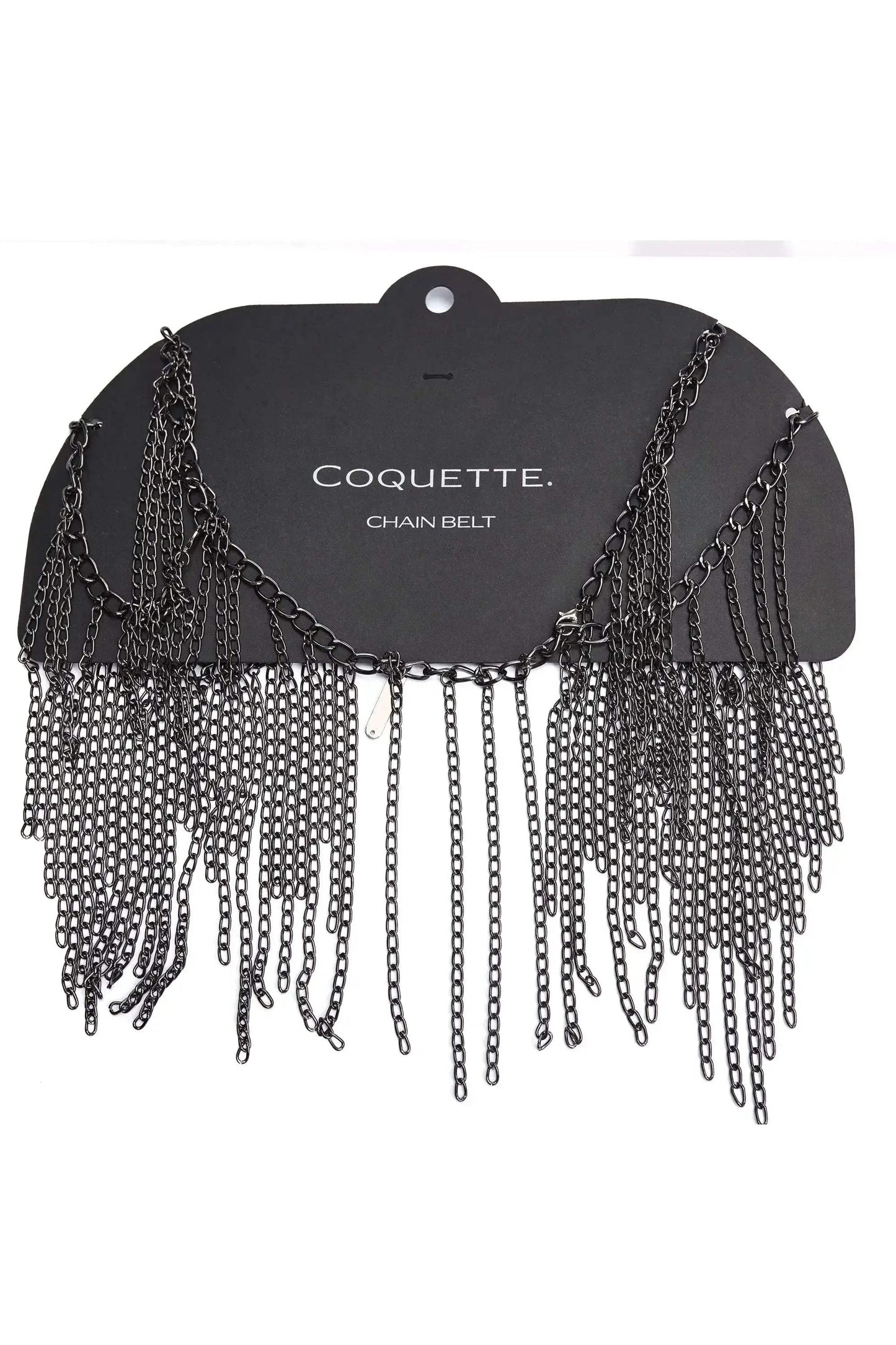 Gunmetal Glam Chain Belt - COQUETTE - Flyclothing LLC