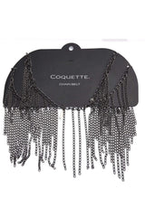 Gunmetal Glam Chain Belt - COQUETTE - Flyclothing LLC