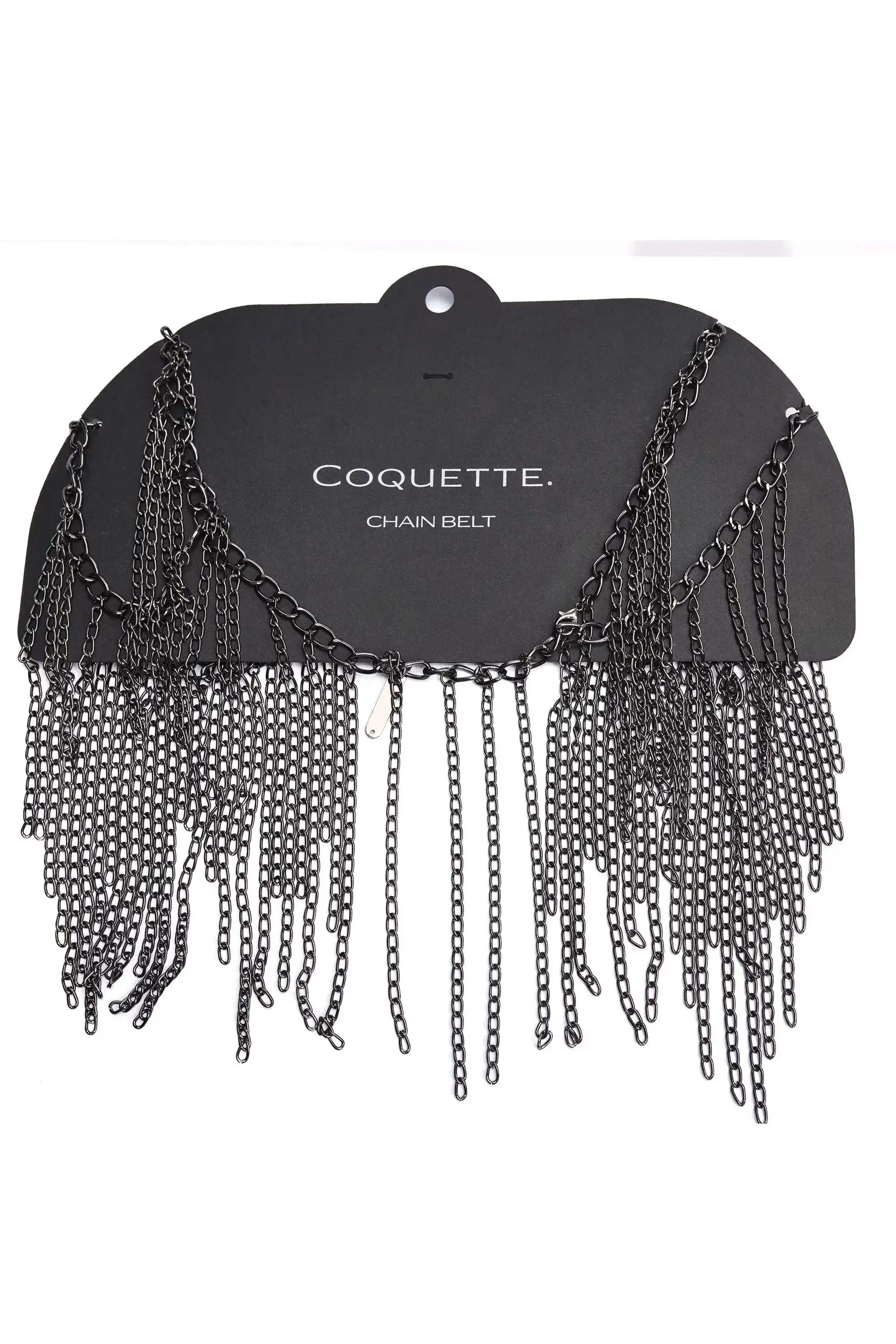 Gunmetal Glam Chain Belt - COQUETTE - Flyclothing LLC