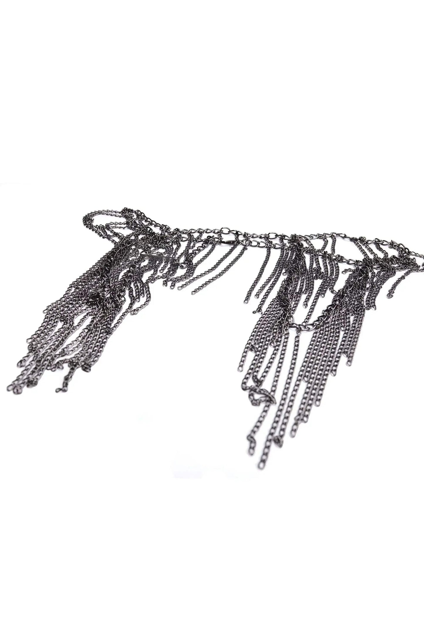 Gunmetal Glam Chain Belt - COQUETTE - Flyclothing LLC