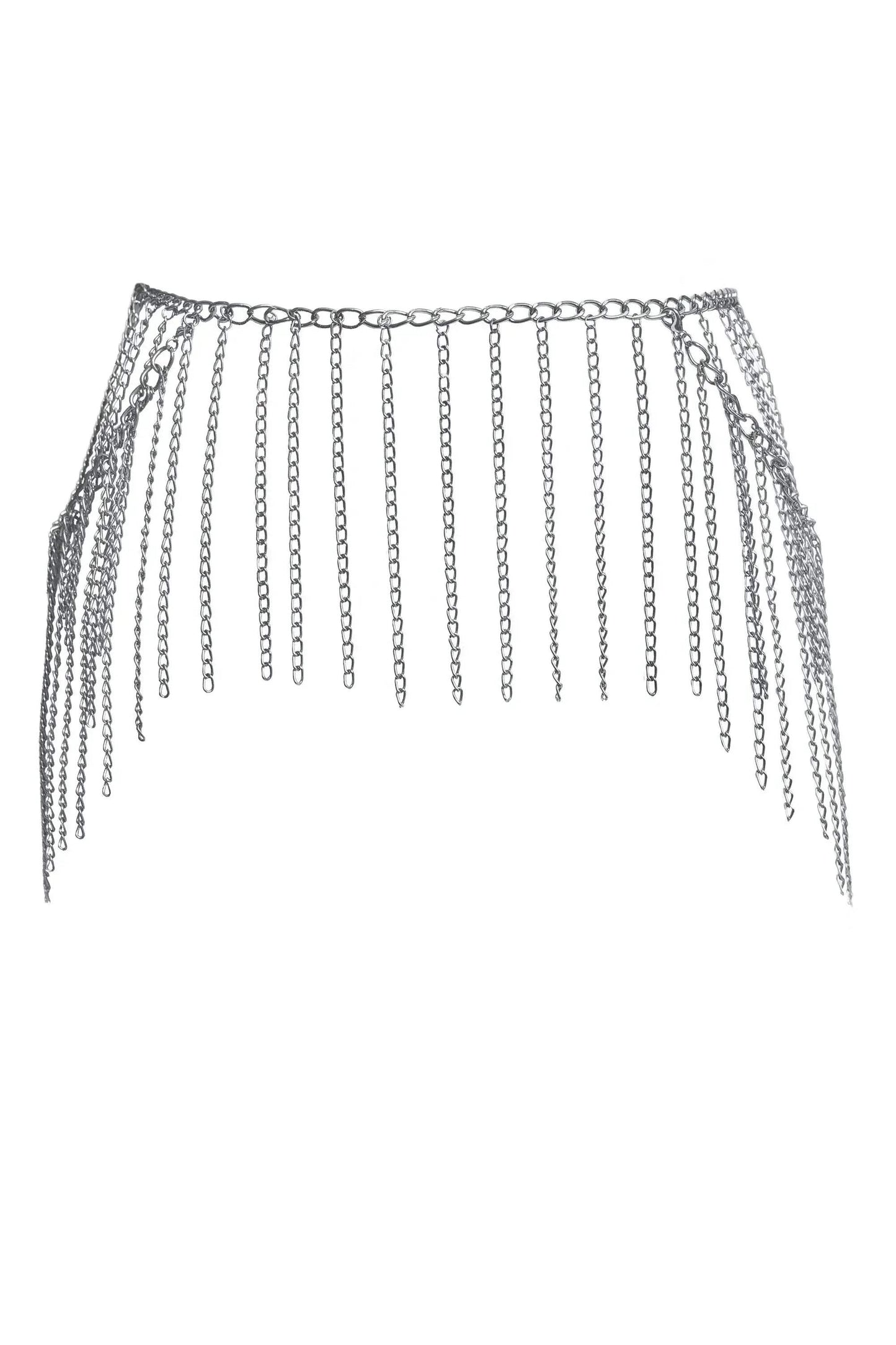 Gunmetal Glam Chain Belt - COQUETTE - Flyclothing LLC