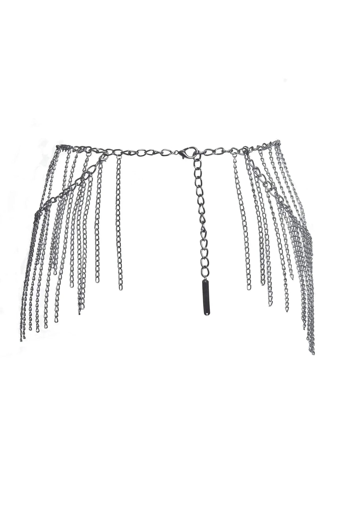 Gunmetal Glam Chain Belt - COQUETTE - Flyclothing LLC