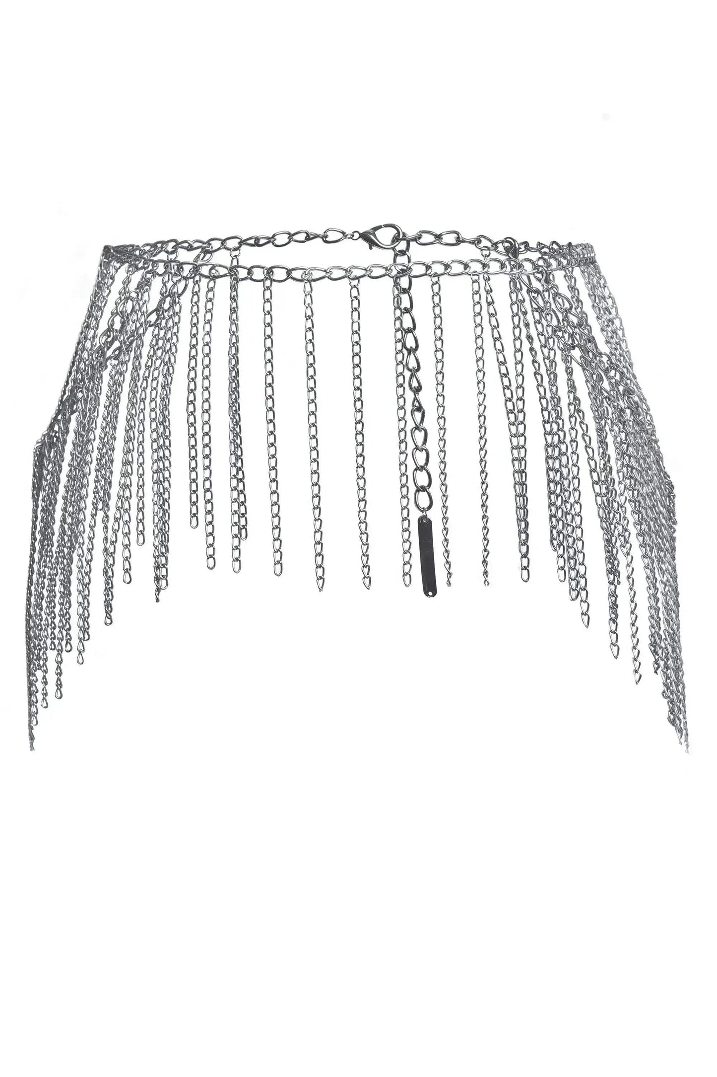 Gunmetal Glam Chain Belt - COQUETTE - Flyclothing LLC