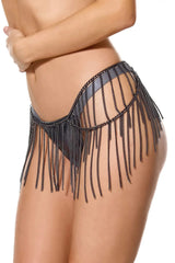 Gunmetal Glam Chain Belt - COQUETTE - Flyclothing LLC
