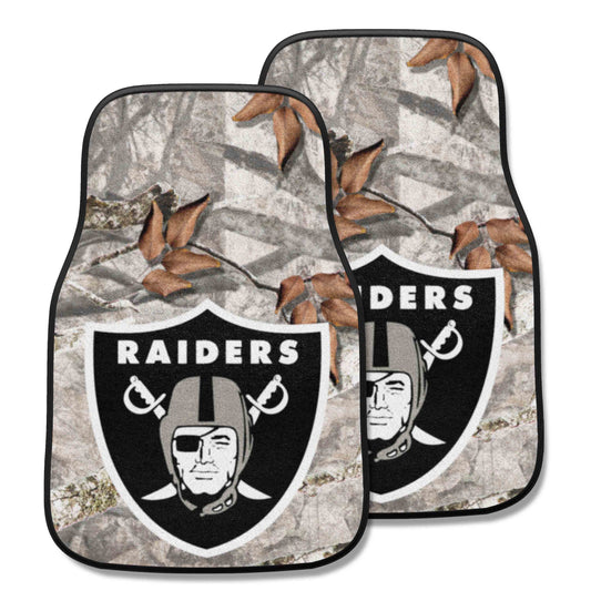 Las Vegas Raiders Camo Front Carpet Car Mat Set - 2 Pieces - Las Vegas Raiders