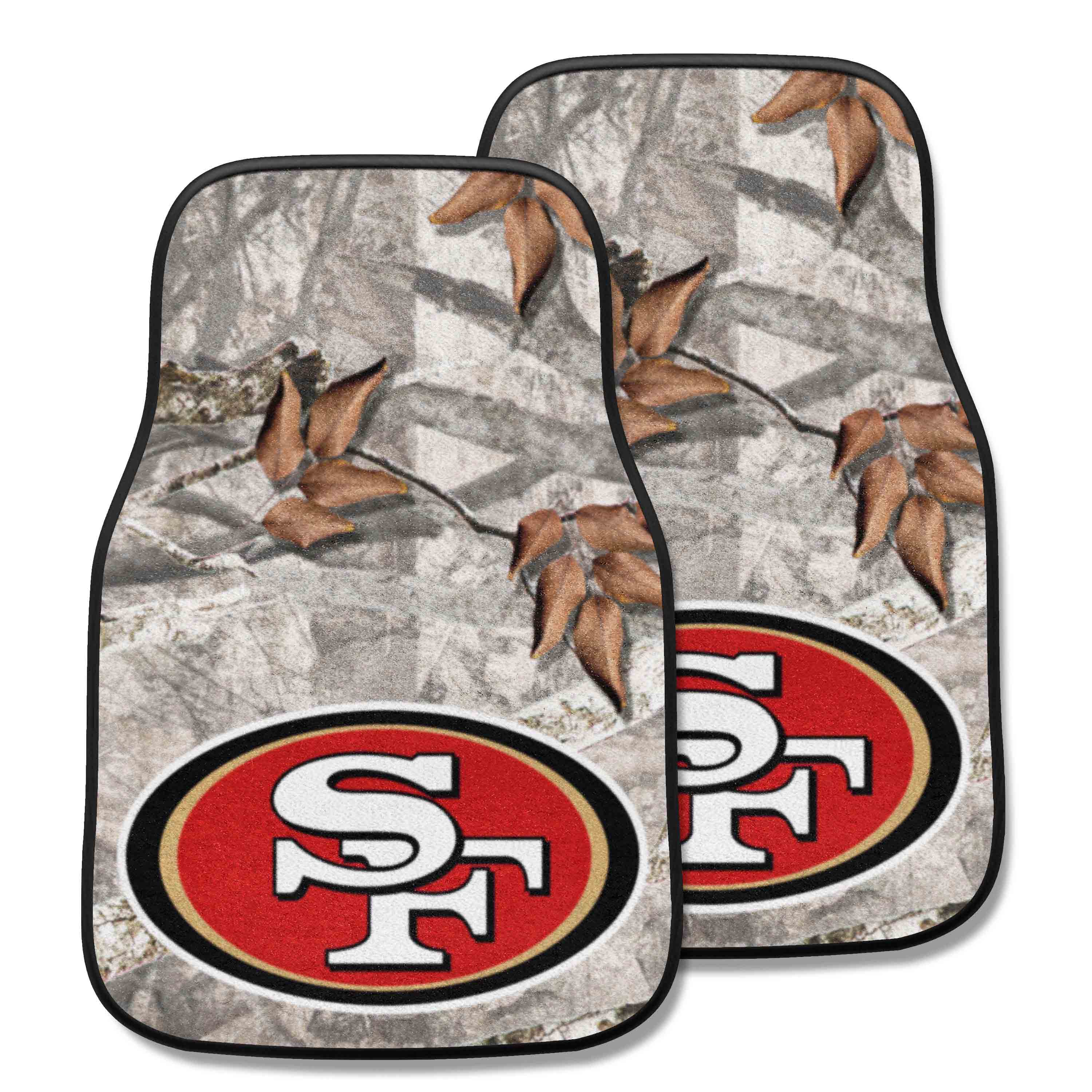 San Francisco 49ers Camo Front Carpet Car Mat Set - 2 Pieces - San Francisco 49ers