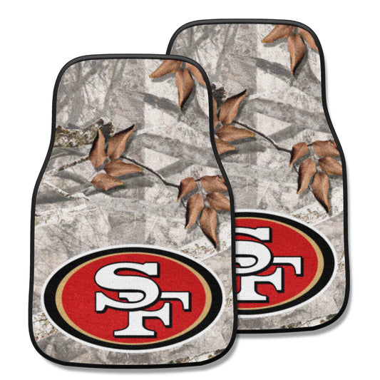 San Francisco 49ers Camo Front Carpet Car Mat Set - 2 Pieces - San Francisco 49ers