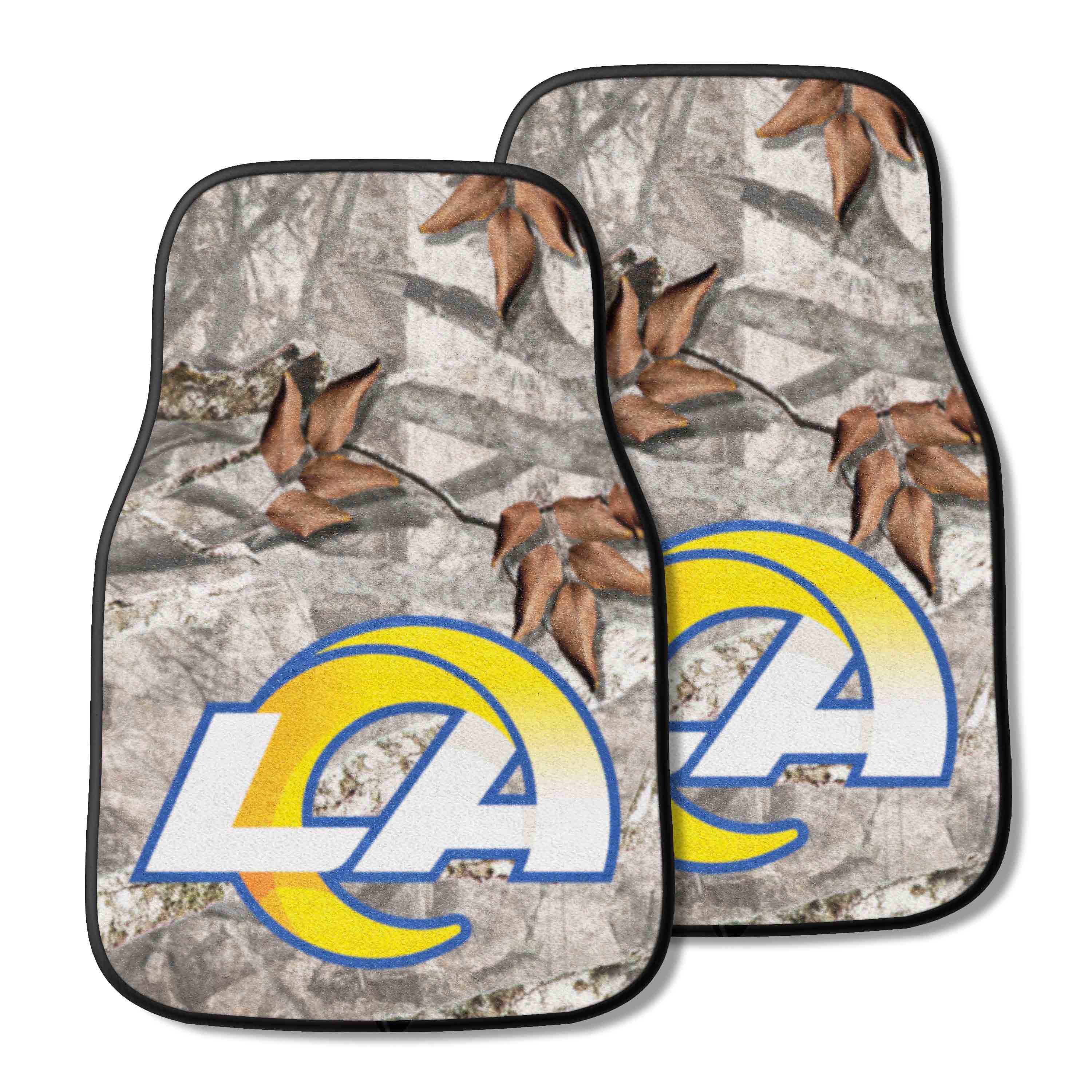 Los Angeles Rams Camo Front Carpet Car Mat Set - 2 Pieces - Los Angeles Rams