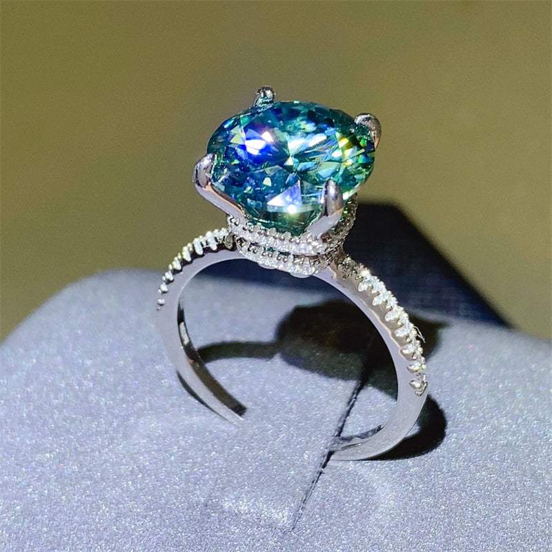 5 Carat Moissanite Zircon 925 Sterling Silver Ring - Trendsi - Flyclothing LLC