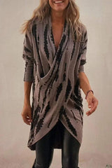 Full Size Contrast Long Sleeve Longline Top - Trendsi - Flyclothing LLC