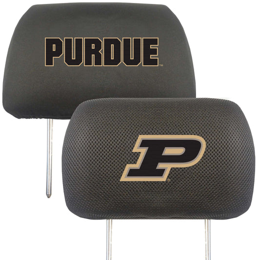 Purdue Boilermakers Embroidered Head Rest Cover Set - 2 Pieces - Purdue